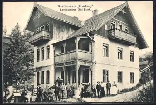AK Schladming /Ob.-Stmk., Gasthaus zur Ennsburg