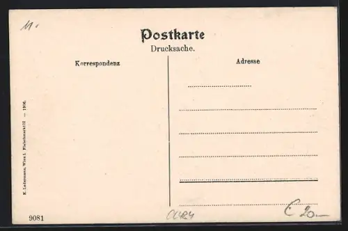 AK Aussee, Hauptstrasse mit Mobileperpetum Uhr