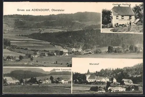 AK Adendorf /Obersteier, Gasthaus Paulitsch, Station Lamprecht, Mariahof