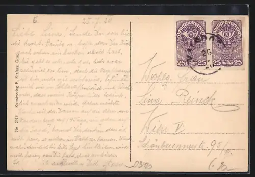 AK Kalsdorf bei Graz, Aktien-Gesellschaft Adolf Finze & Co., Ortspanorama