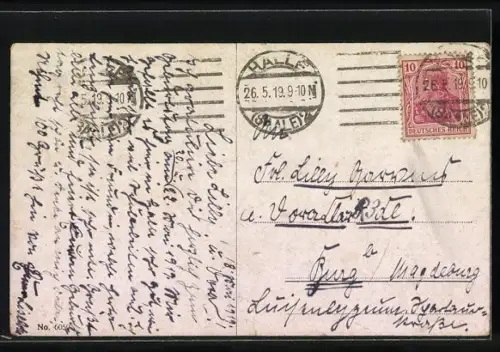 AK Hühner, Ente und Fasan vor einem Stallgebäude