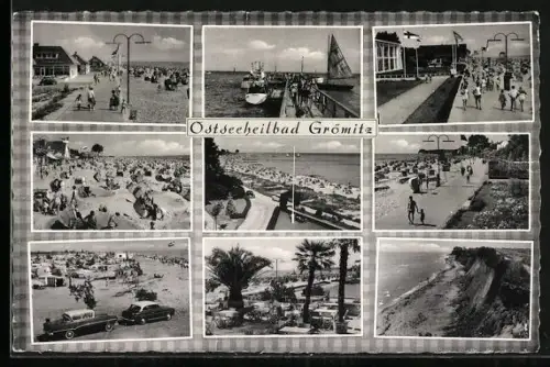 AK Grömitz, Teilansichten am Badestrand
