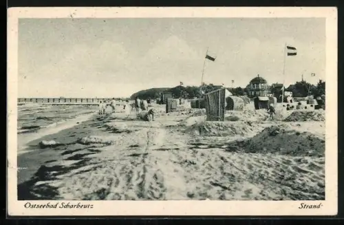 AK Scharbeutz, Strand mit Badegästen