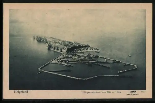 AK Helgoland, Fliegeraufnahme der Insel