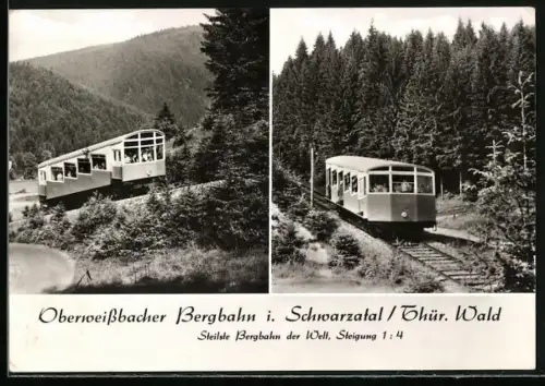 AK Schwarzatal /Thür. Wald, Oberweissbacher Bergbahn