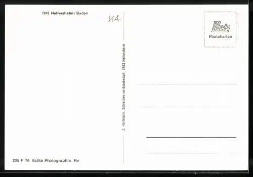 AK Heitersheim /Baden, Gesamtansicht mit Kirche