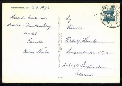 AK Widdern, Bergkapelle, Panorama, Kirche, Rathaus, Denkmal