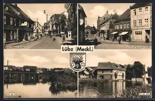 AK Lübz, Ernst-Thälmann-Strasse, Rudolf-Breitscheid-Strasse, Eldepartien