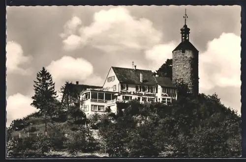AK Bürg bei Winnenden, Gasthof zur Schönen Aussicht am Turm