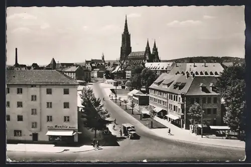 AK Neu-Ulm, Strassenpartie Donau- Ecke Marienstrasse