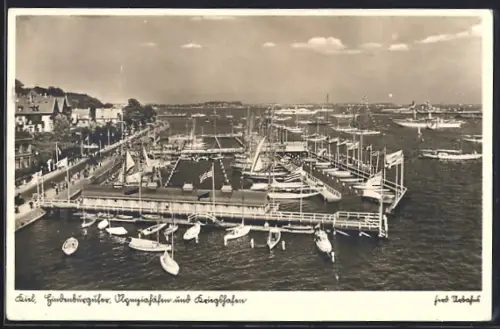 AK Kiel, Hindenburgufer, Olympiahafen und Kriegshafen