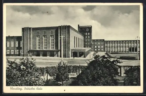 AK Flensburg, Blick auf das Deutsche Haus