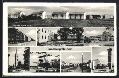 AK Pinneberg /Holstein, Siedlung Neue Heimat, Richard-Köhn-Str., Evgl. Kirche
