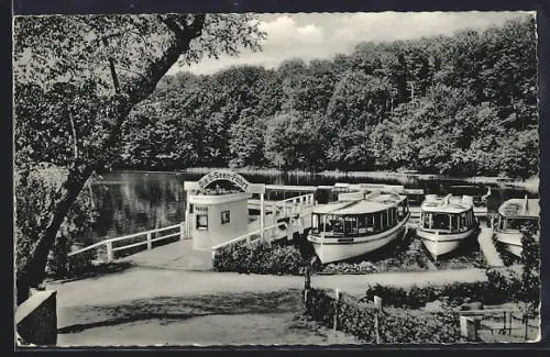 AK Malente-Gremsmühlen, Anlegebrücke 5-Seen-Fahrt