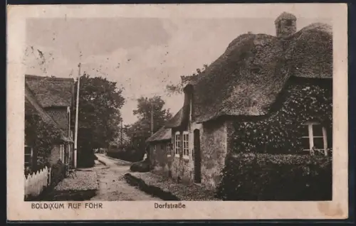 AK Boldixum auf Föhr, Dorfstrasse