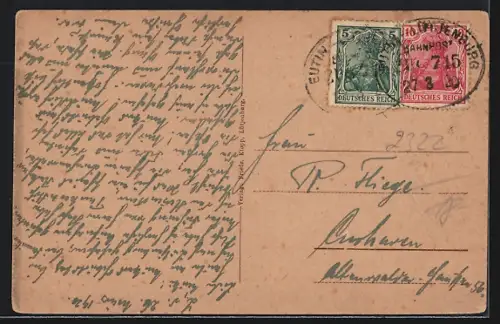 AK Lütjenburg, Bismarckturm mit der Tannenschlucht