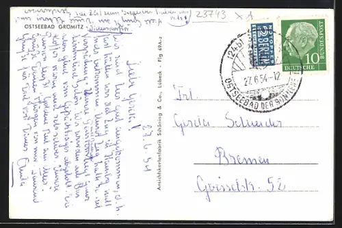 AK Grömitz, Ortsansicht vom Flugzeug aus