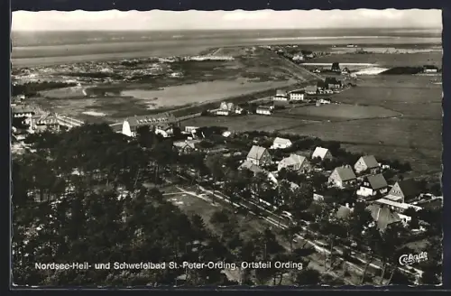 AK St. Peter-Ording, Luftaufnahme des Ortsteils Ording