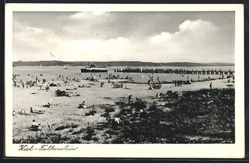 AK Kiel-Falkenstein, Szene am Badestrand