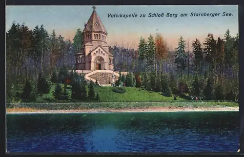AK Berg / Starnberger See, Votivkapelle zu Schloss Berg