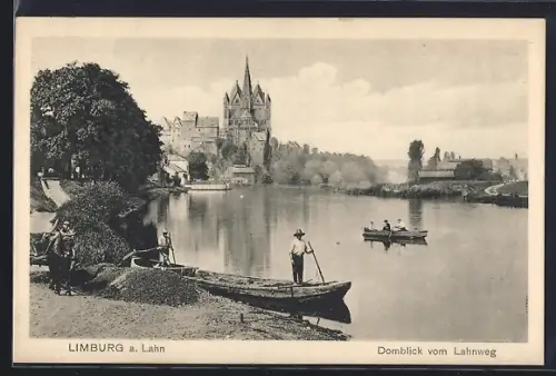 AK Limburg / Lahn, Domblick vom Lahnweg
