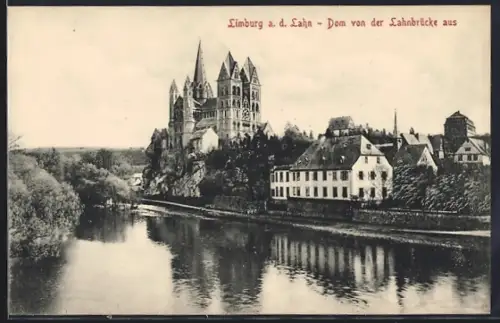 AK Limburg a. d. Lahn, Dom von der Lahnbrücke aus