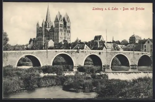 AK Limburg a. d. Lahn, Dom mit Brücke