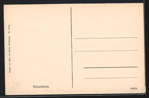 AK Geisenheim, Ortsansicht vom Fluss aus, mit Kahn