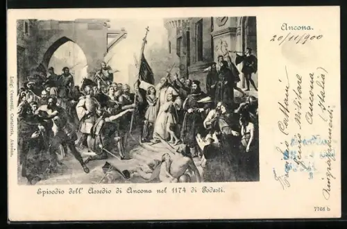 AK Ancona, Episodio dell` Assedio di Ancona nel 1174 di Podesti