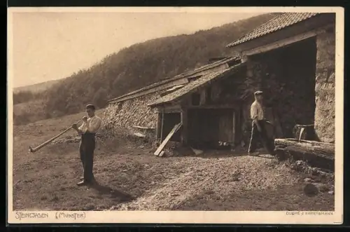 AK Steinwasen, Alphornbläser vor seinem Haus