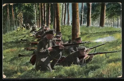 AK Das deutsche Heer, Infanterie im Waldgefecht