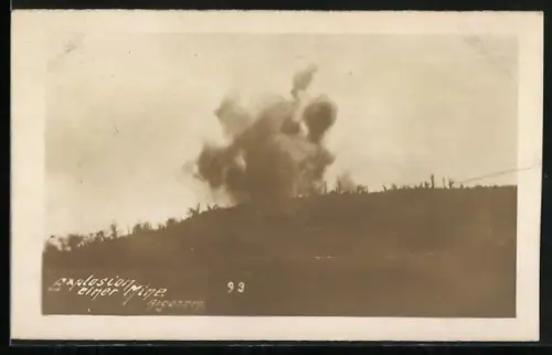 AK Argonnen, Explosion einer Mine