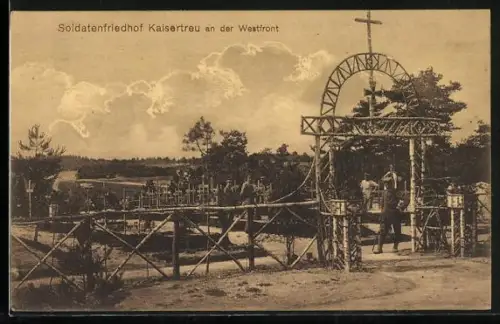 AK Soldatenfriedhof Kaisertreu an der Westfront
