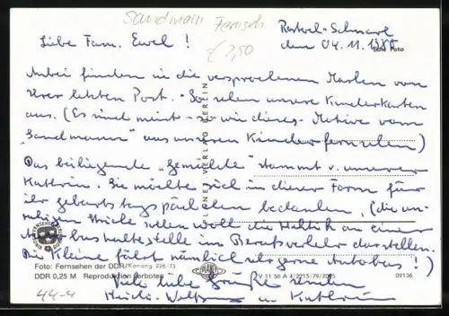 AK Sandmännchen fliegt in einem Koffer davon