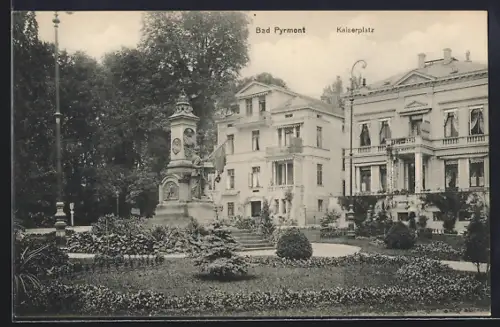AK Bad Pyrmont, Partie am Kaiserplatz