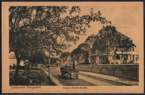 AK Rengsdorf, Kaiser Wilhelm-Strasse mit Pferdekarren