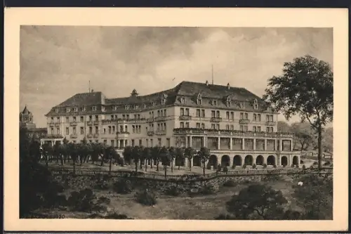 Künstler-AK Königswinter a. Rhein, Kurhotel Petersberg, Totalansicht