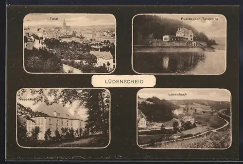 AK Lüdenscheid, Totalansicht, Fuelbecker Talsperre, Neuenhof, Lösenbach