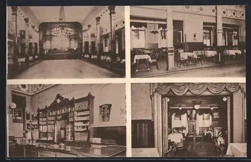 AK Lokstedt b. Hamburg, Klub- und Ballhaus Grenzhaus Hoheluft mit Innenansichten