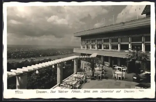 Foto-AK Walter Hahn, Dresden, Nr. 7934: Dresden-Weisser Hirsch, Luisenhof, Blick auf Dresden