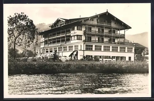 AK Bad Wiessee, Röhm-Haus Hotel Hanlbauer vom Wasser aus