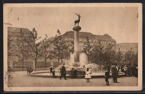 AK Berlin-Schöneberg, Leute im Stadtpark Schöneberg