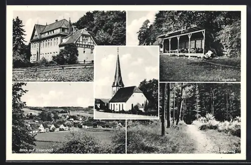 AK Achelriede, Kinderheim, Ev. Kirche, Liegehalle, Waldweg, Bissendorf