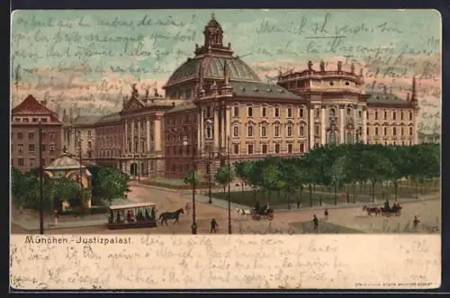 Lithographie München, Der Justizpalast