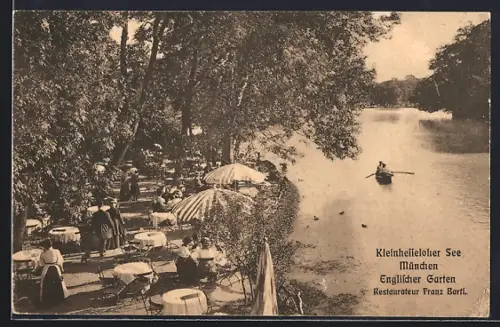 AK München-Schwabing, Restaurant Franz Bartl am Kleinhesseloher See im Englischen Garten