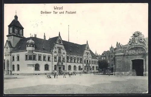 AK Wesel, Berliner Tor und Postamt