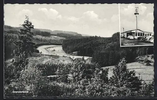 AK Töpen, Gasthaus Raststätte Töpen am Zonengrenzübergang, Inh. Dipl. Ing. E. Zimmermann