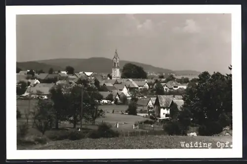 AK Weiding /Opf., Ortsansicht mit Kirche