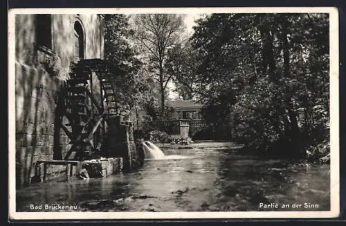AK Bad Brückenau, Partie an der Sinn