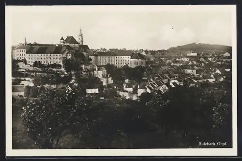 AK Sulzbach /Obpf., Stadtansicht mit Schloss und Kirche
